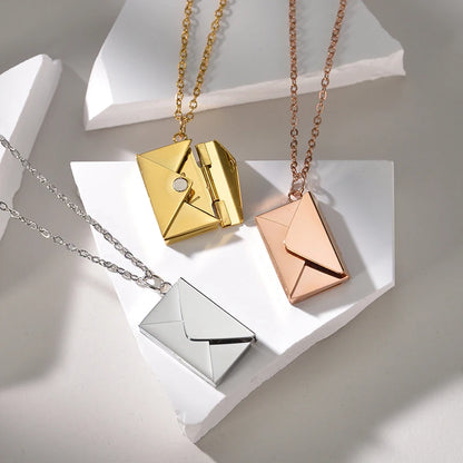 Naszyjnik Koperta z Listem z twoim grawerem