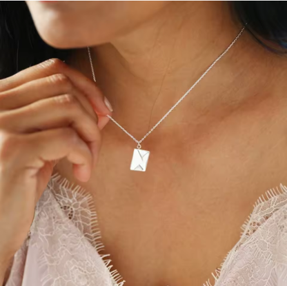 Naszyjnik Koperta z Listem z twoim grawerem