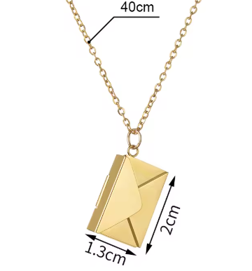 Naszyjnik Koperta z Listem z twoim grawerem